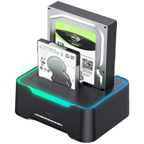 Dock Station Dual Hd Ssd Sata 2.5 E 3.5 Usb 3.0 Botão Clone