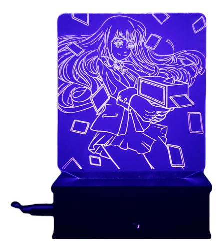 Luminária Led 3d, Yumeko Zabami, 16 Cores+controle, Anime
