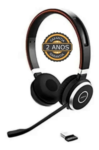 Jabra Headset Sem Fio Evolve 65 Stereo Bluetooth Duo Uc Usb