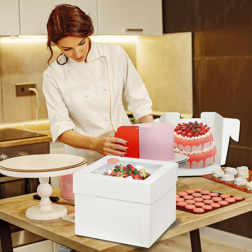 15 Cajas Pasteles, 10 X 10 X 8 Pulgadas De Alto, Caja D...