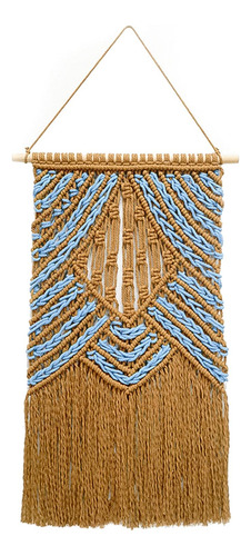 Tapiz Artesanal Con Borlas Bohemias Para Colgar En La Pared,