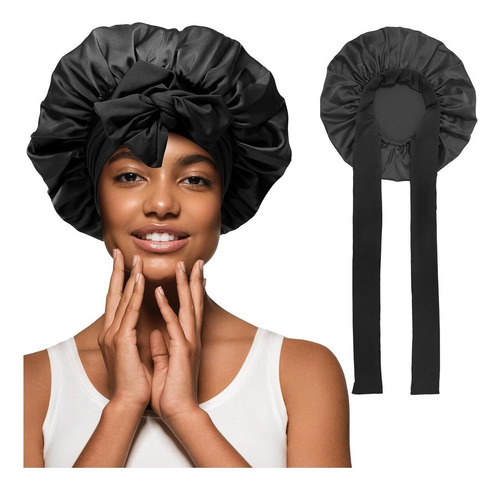 Gorro De Dormir De Seda Con Banda Elástica Suave.