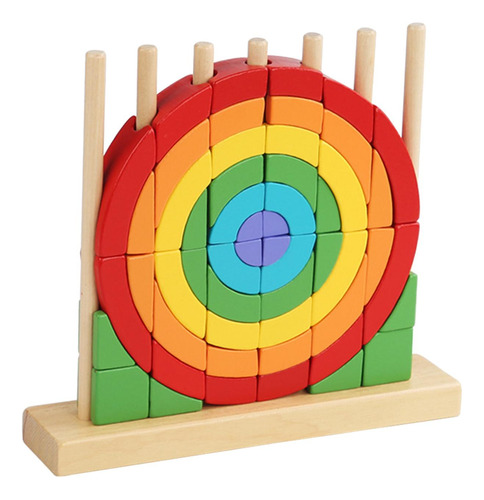 Juego De Bloques De Construcción De Madera Montessori