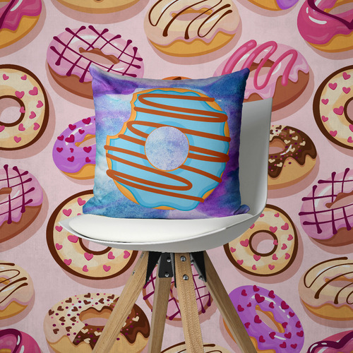 Souvenir 5 Almohadas Estampa Donas 20x20cm