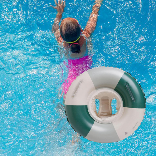 Anillo De Natación Para Bebé, Asiento Verde Con Costuras