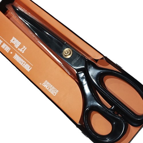 Tesoura De Ferro P/ Tapeceiro Profissional Corte Reto N.12 Preto