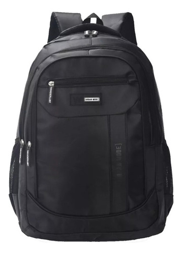 Mochila 18 Espalda Urban Mode Wanderlust - 32440 Color Negro Diseño De La Tela Lisa
