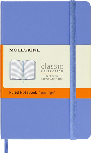 Cuaderno Clásico, Bolsillo, Rayado, Azul Hortensia, Ta...