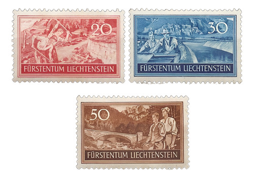 Liechtenstein Yvert 138/139/140 Catálogo Marca $$$ Con Goma