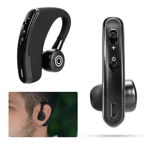 Auriculares inalámbricos Bluetooth V9 para responder llamadas con manos libres, color negro