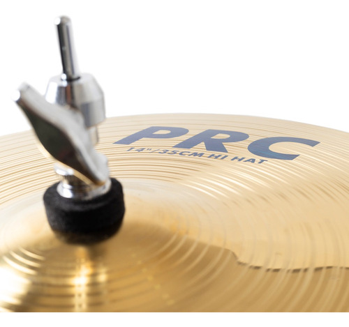 Bateria acústica Aureal Atomic com hardware e pratos Br Color Azul escuro