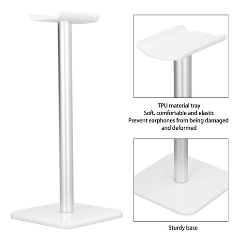 Soporte Para Auriculares, Bandeja De Tpu, Base Antideslizant