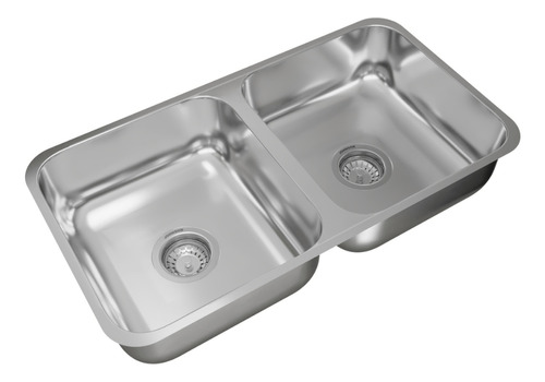 Pileta Bacha Cocina Johnson Doble C37 Acero Inox 70,8x37x15