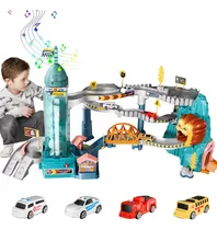 Comprar Pista De Carro Para Niño Heibago Circuito Carrera León Juguete Para 5-8 Niños 4 Coche León Camión Volquete De Juguete Recargable Con Control Remoto Color Amarillo Y Negro