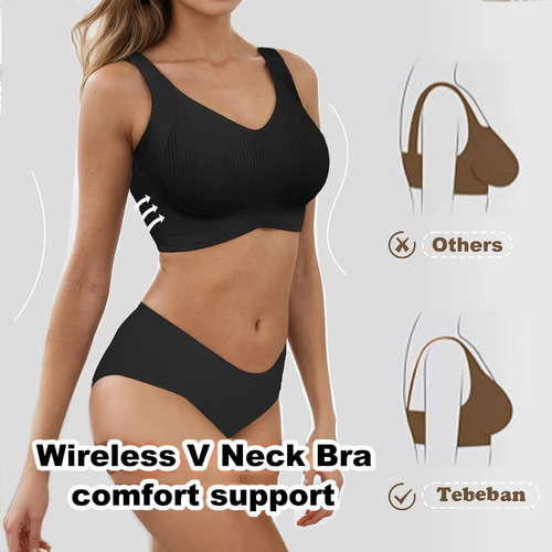 Sujetador Inalámbrico Para Mujer, Sujetador Push Up Sin Aros