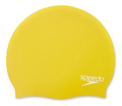 Gorra Natacion Speedo Plain Moulded Junior Pace Cap Color Amarillo Diseño De La Tela Liso Tamaño Unico