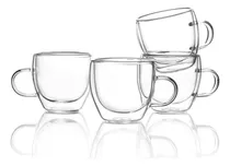 Comprar Zoneyila Tazas De Café De Doble Pared Juego De 4 - Tazas ...