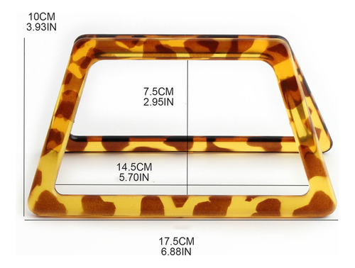 Acessórios De Alça De Resina Para Bolsa Trapézio Âmbar