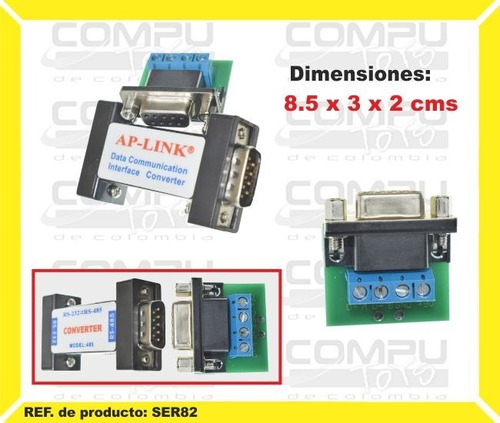 Convertidor De Rs-232 A Rs-485 Ref: Ser82 Computoys Sas