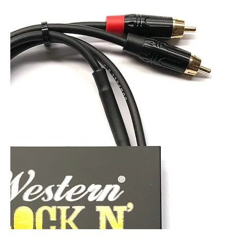 Imagen 9 de 10 de Cable Audio 1,5 Metros Plug Stereo A 2 Rca Western Trs2rca15