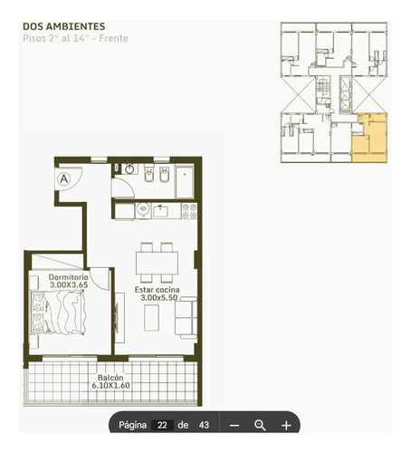 Departamento 2 Ambientes En Venta,con Balcon, Con Cochera En Caseros
