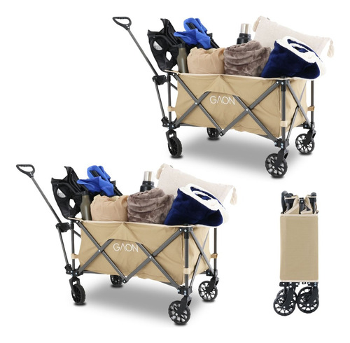 Carrito Vagon Plegable Multiusos De Carga Reforzado Set 2 Pz