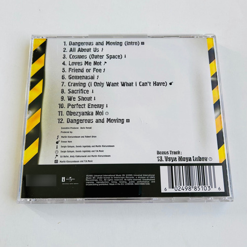 Tatu Dangerous And Moving Us Version Importado 12 Tk Nuevo
