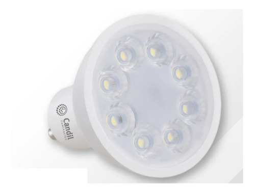 Lampara Gu10 Led 7w Fria Calida Reemplazo Dicroica Comun Can