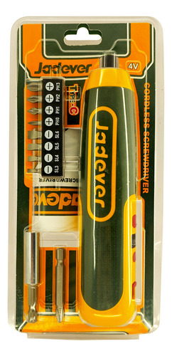Atornillador Inalámbrico Jadever Carga Usb + Set De Puntas Color Verde/amarillo