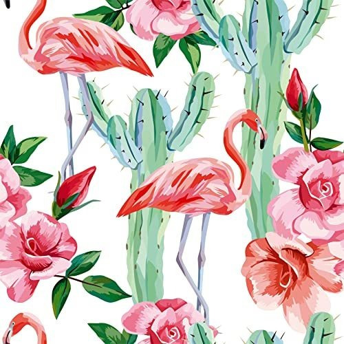 Papel Pintado Autoadhesivo Tropical Cactus Floral