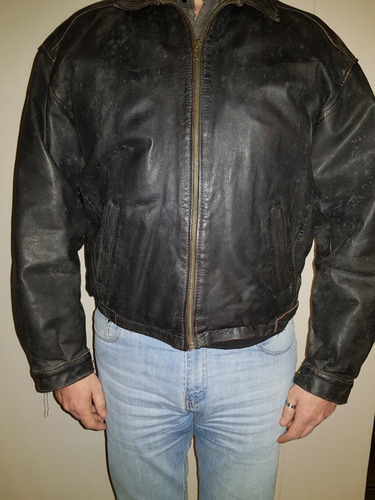 Campera De Cuero Motor Oil