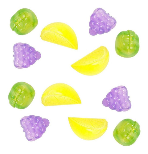 Moldes Figuras Frutas Para Hielos Colores Reusables 12 Pzs