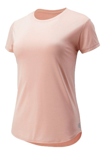 Remera New Balance Running Mujer Sport Core Heather Rosa Cli