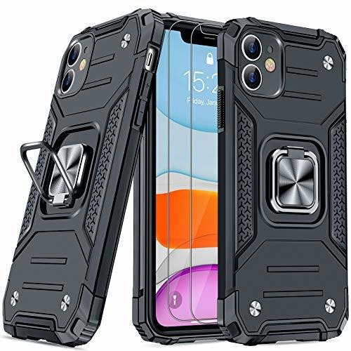 Funda Para iPhone 11 Carcasa Soporte Anilo + 2 Protector Pan