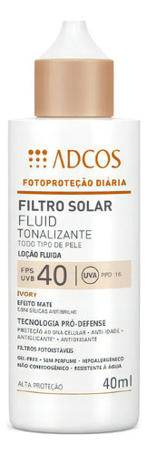 Protetor Solar Fluid Tonalizante Fps 40 - Ivory - 40ml