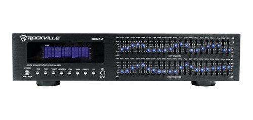 Rockville Req42-b Ecualizador 2 Banda Montaje Rack Negro