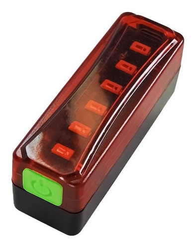 Luz Led Recargable Usb Bici Posición Trasera Efectos Roja