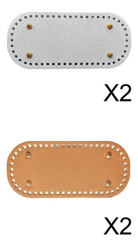 I 4 Uds. De Bolsos De Material Cuero Para Bricolaje, Base De