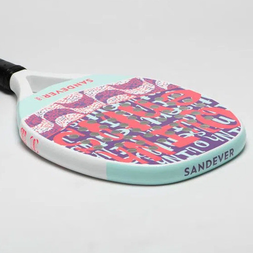 Raquete Beach Tennis Btr 500 Fibra De Vidro Sandever Cor Roxo