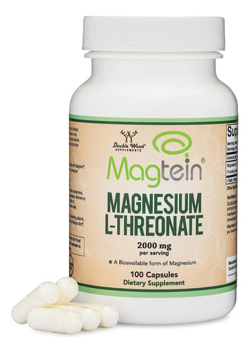 Double Wood Magnesium L-threonate Magtein X 100 Cáps
