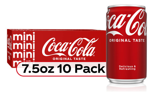 Coca-cola Soda Soft Drink, 7.5 Fl Oz (10 Unidades)