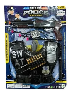 Set Disfraz Juguete Infantil Policía Swat