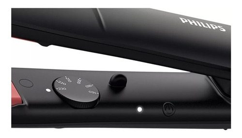 Imagen 3 de 4 de Plancha de cabello Philips Straightcare Essential Thermoprotect BHS376 negra y rosa 110V/240V