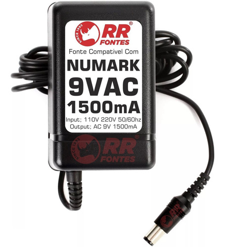 Fonte Ac 9v 1.5a Para Digital Dj Mixer Numark Ppd01 Scratch