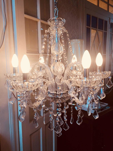 Lámpara De Lagrimas Cristal Transparente 6 Luces Oferta!!