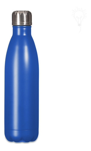 Garrafa Inox 750ml Academia Caminhada Squeeze Diversas Cores Cor Azul