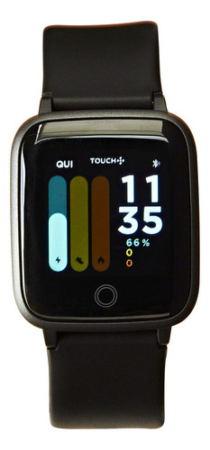 Relógio Smarts Touch Go 2 Pulseiras Vermelho e Preto By Technos Bisel Preto