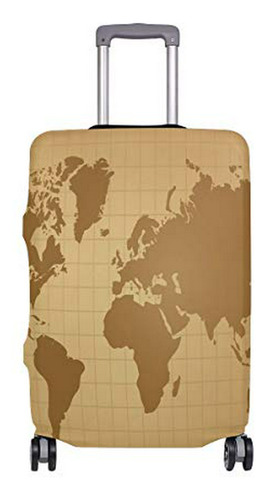 Maleta - Travel Luggage Cover Vintage World Map Retro Suitca