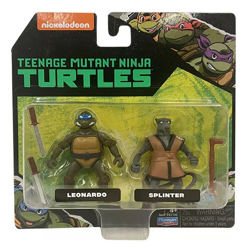 Set X2 Mini Figuras Tortugas Ninja Accesorios Sharif Express