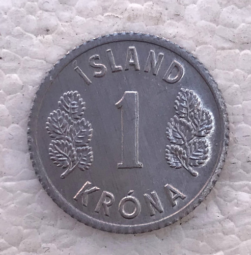 * Islandia. Sin Circular. 1 Krona. Año 1980. Km# 23